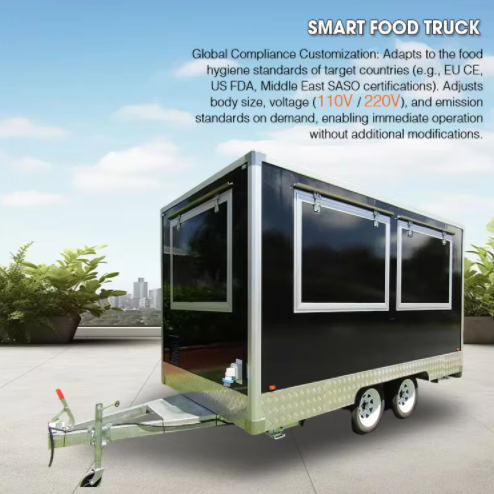 RESTAURANT STALL  RS002 Outdoor Street Mobile Restaurant Food Truck, Plaza Hot Dog and Sandwich Food Stall, Ice Cream Truck Trailer